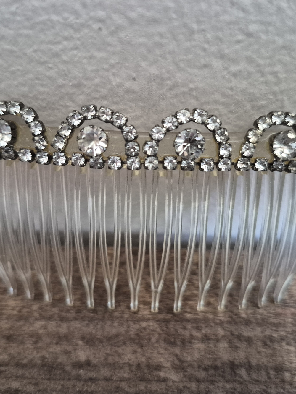 Crystal Rhinestone Hair Comb - Clear